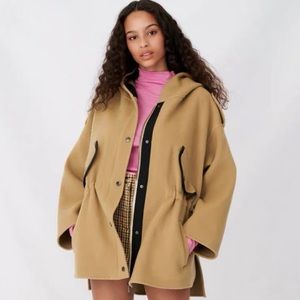 Maje Hooded Wool blend coat